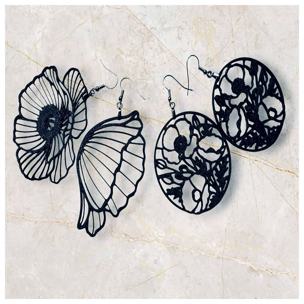 Poppy Flower Earrings Women s Style Delicate Ear Wire Elegant Decoration Romantic Gift Gift Item Delicate Earring Accessories