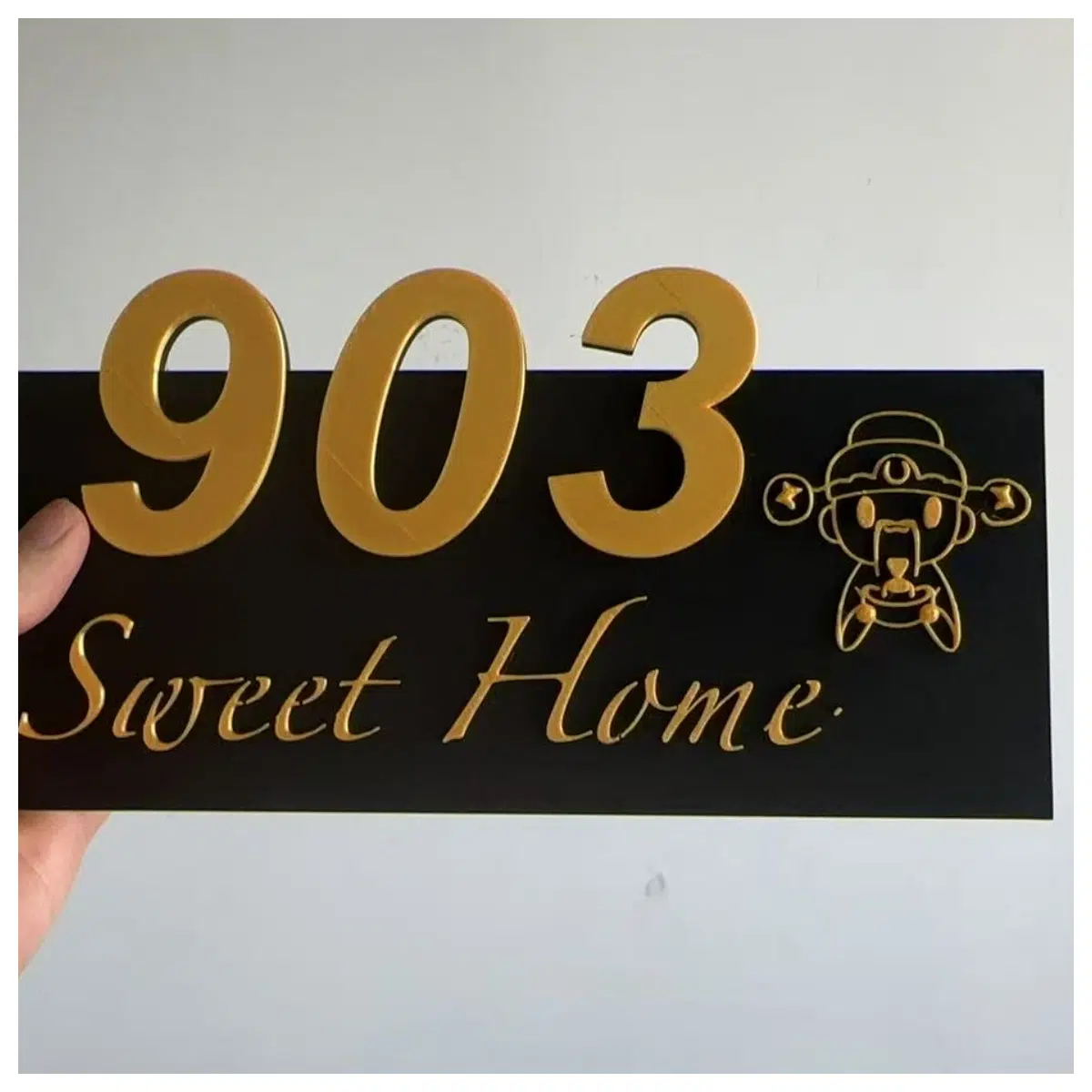 custom house number plaque outdoor durable metal address sign modern minimalist wall mount door plate
