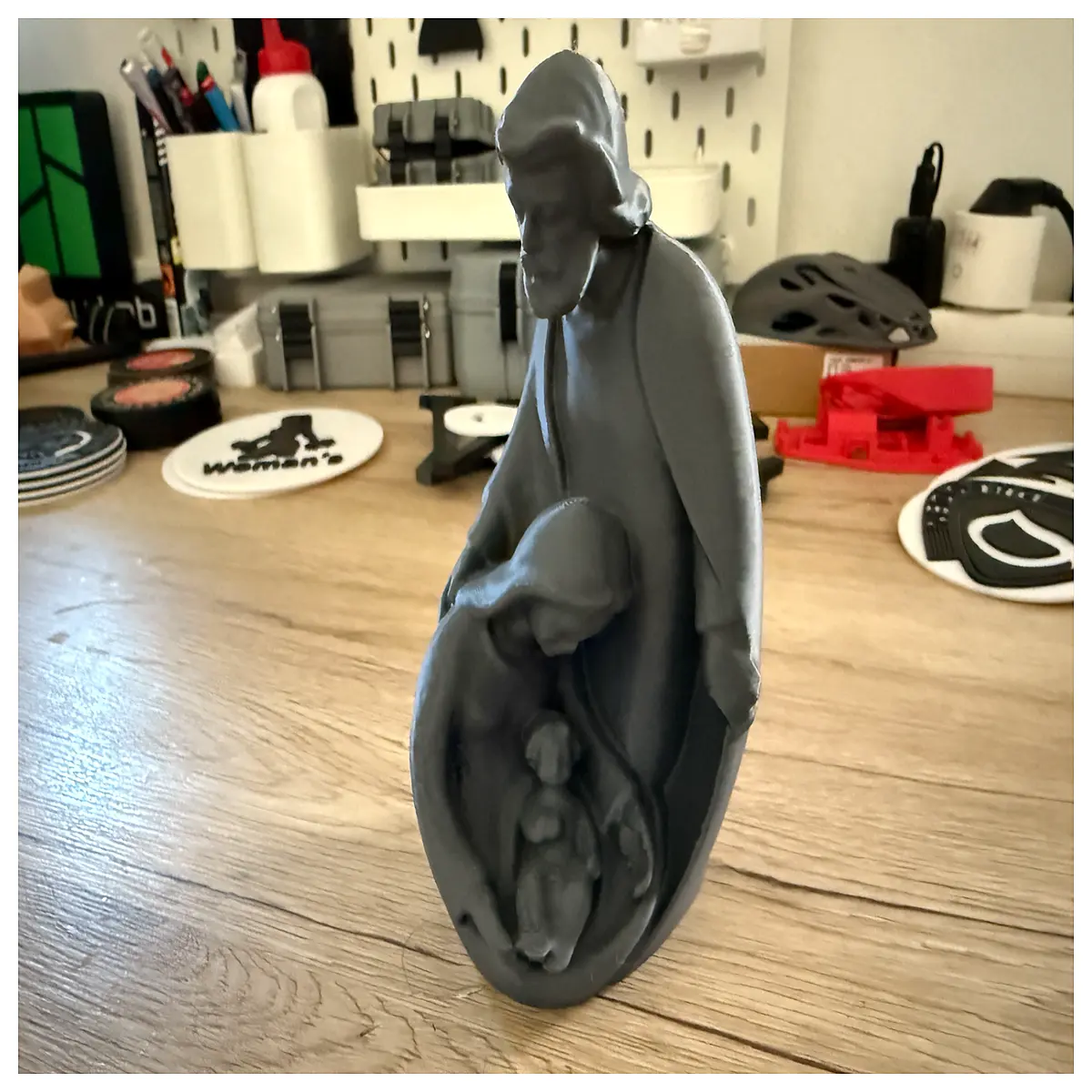joseph and mary nativity figurines set holy family clay statue for christmas crib religious home decor gifts