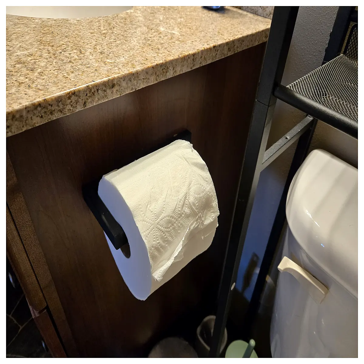 Minimalist Toilet Paper Holder Bathroom Wall Mounted Paper Towel Rack Space Saving Simple Design Roll Holder Paper Storage