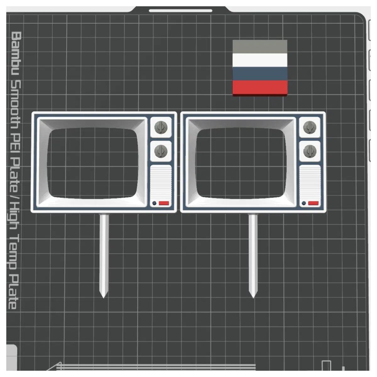 Retro TV Cake Decoration Cake Topper Cake Decoration Supplies Vintage TV Cake Model Cake Accessory Set