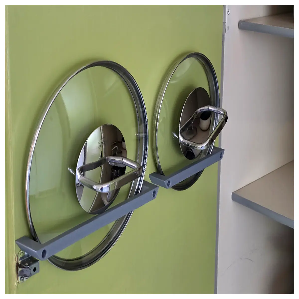 Cabinet Pot Lid Rack Kitchen Storage Shelf Cabinet Accessories Hanging Wall Holder Kitchenware Organizer