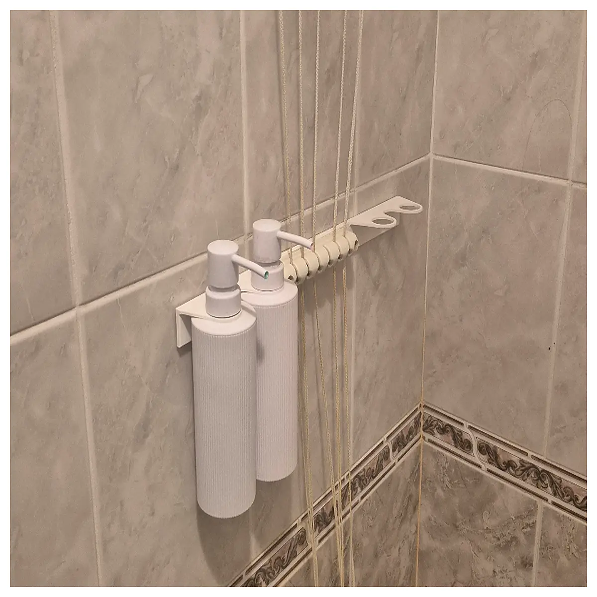 Shampoo Bottle Holder Bathroom Shelf Soap Dispenser Kitchen Organizer Liquid Shampoo Stand Modern Simple Design