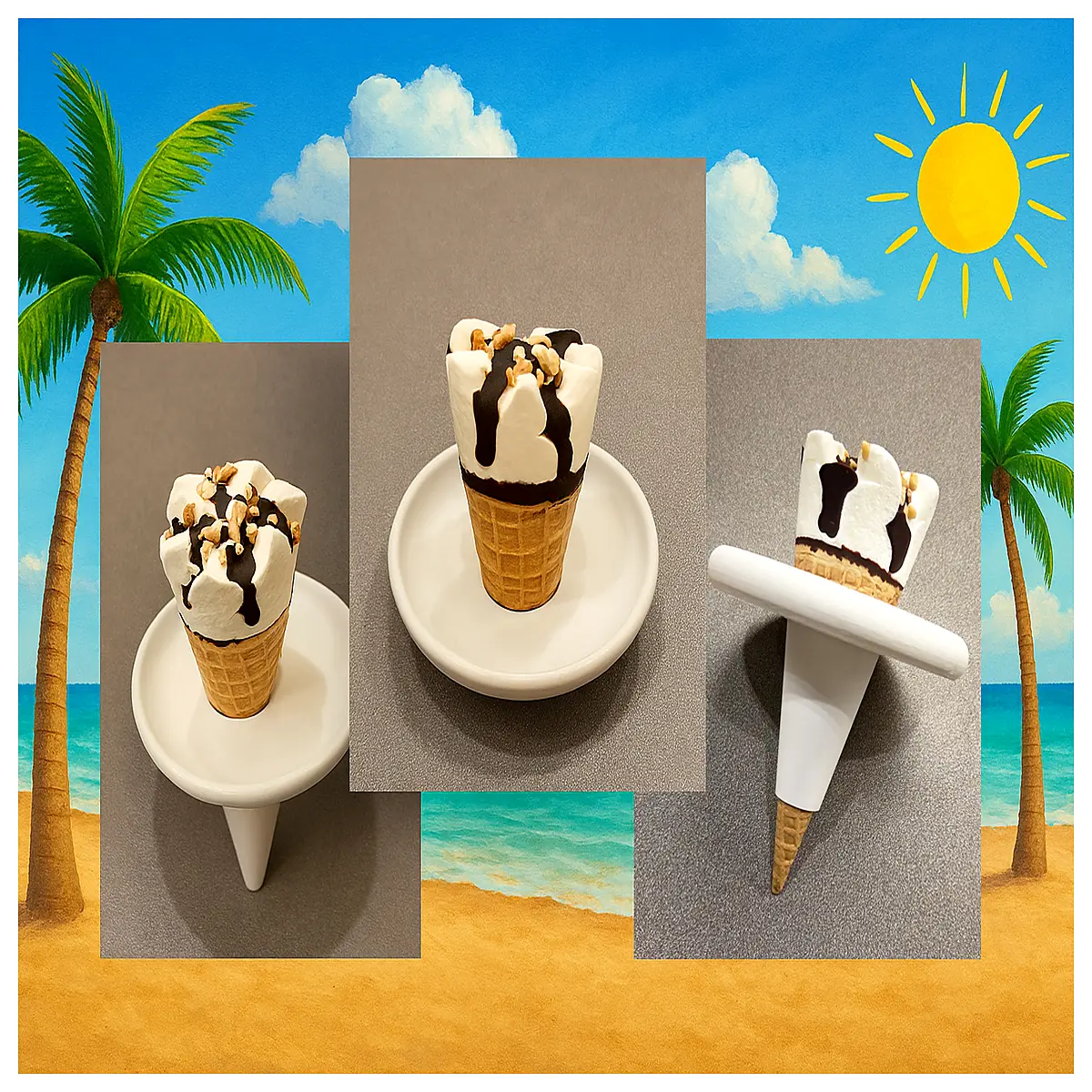 Ice Cream Cone Holder Ice Cream Cup Base Dessert Tools Funnel Spout Ice Cream Accessories Kids Adults
