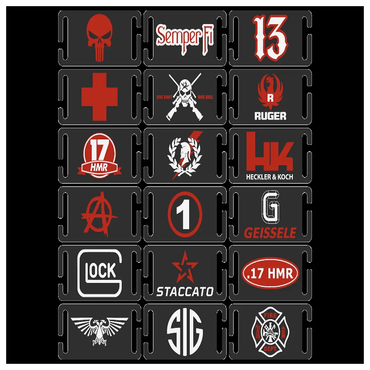 Badge MOLLE Asymmetric Fixation Emblem Military Identification Gear Accessories Outdoor Adventure Badge Holder