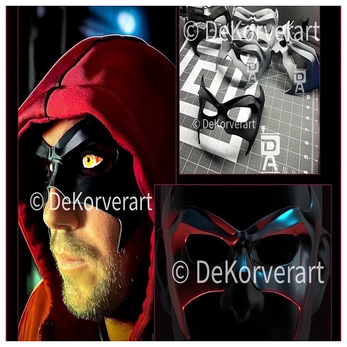 2025 Red Hood Visor Sunshade Driving Night Vision Protection Car Accessories