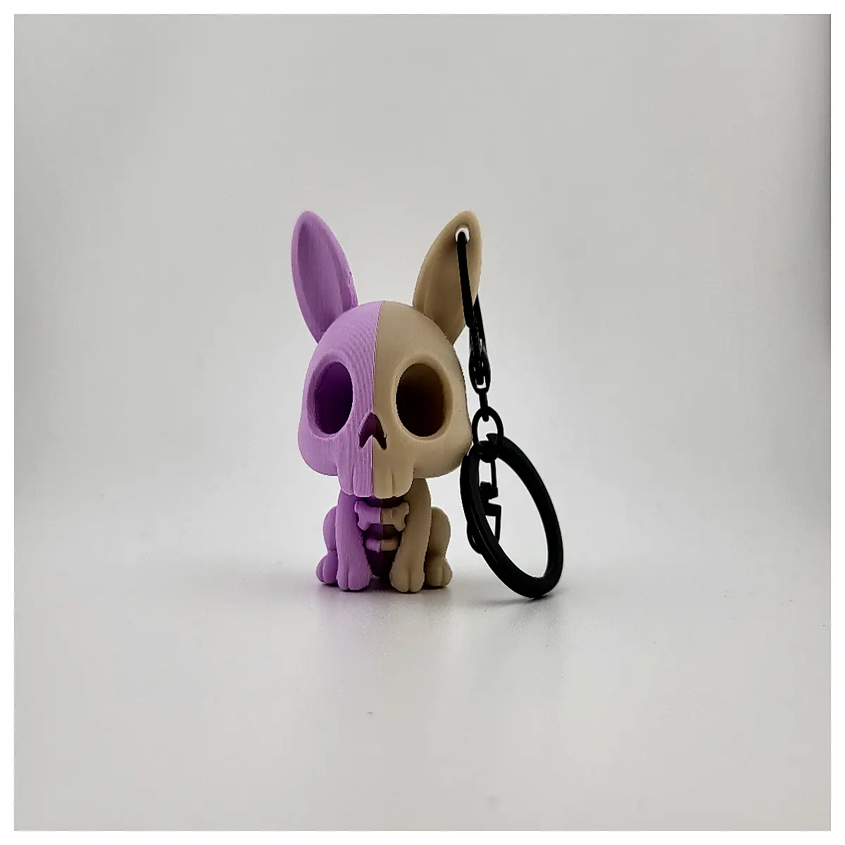 cute skull bunny keychain gothic cute charm bag pendant dark aesthetic girls