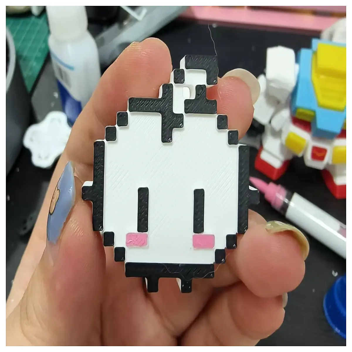 stardew valley keychain blank unpainted pvc resin diy paint your own gnome pendant artists