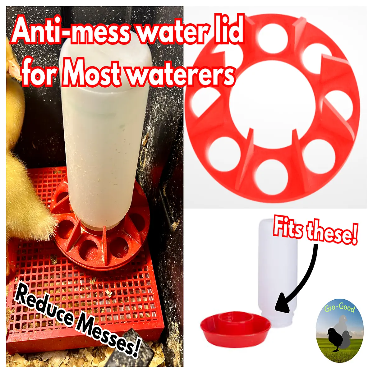 Chick and Duckling Waterer Automatic Waterer Poultry Drinking System Drip No Mess Waterer Chicken Duck Water Equipment