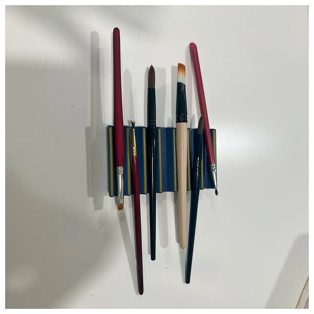 bathroom brush holder organizer for toothbrushes hair styling tools wall mounted or countertop storage rack