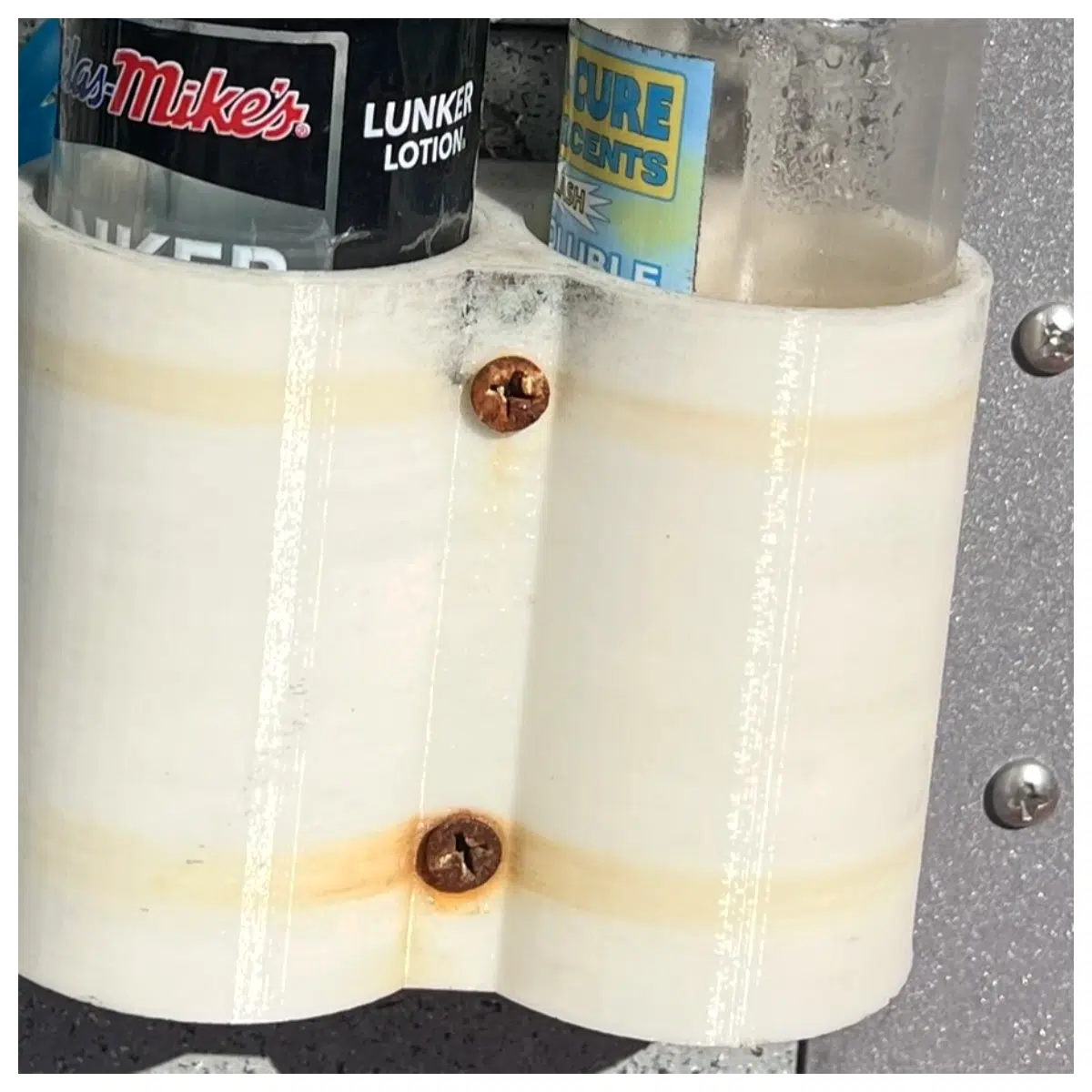 fishing bait scent bottle holder mount rod clip organizer tackle box accessory