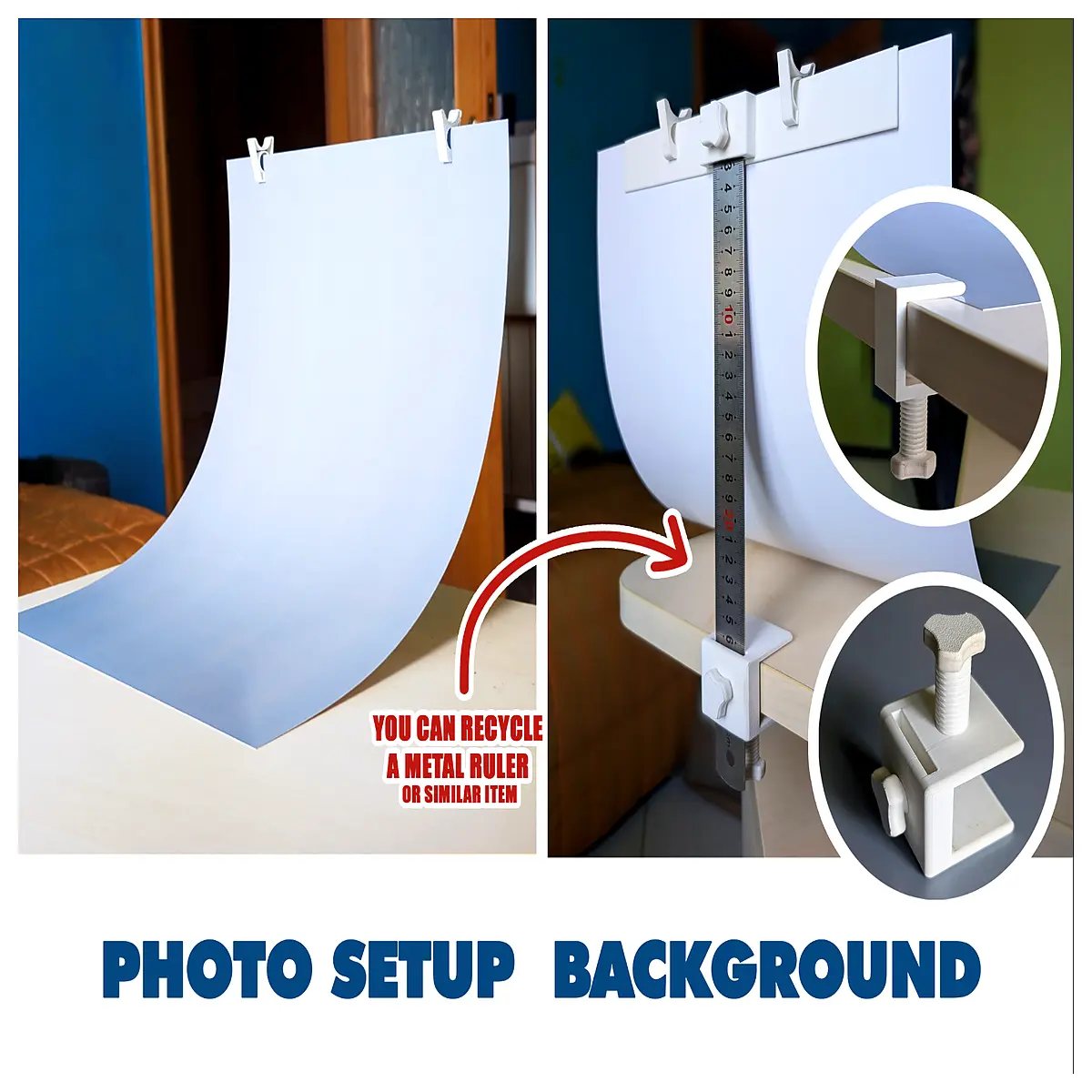 photography backdrop support system for studio seamless paper background wall mount