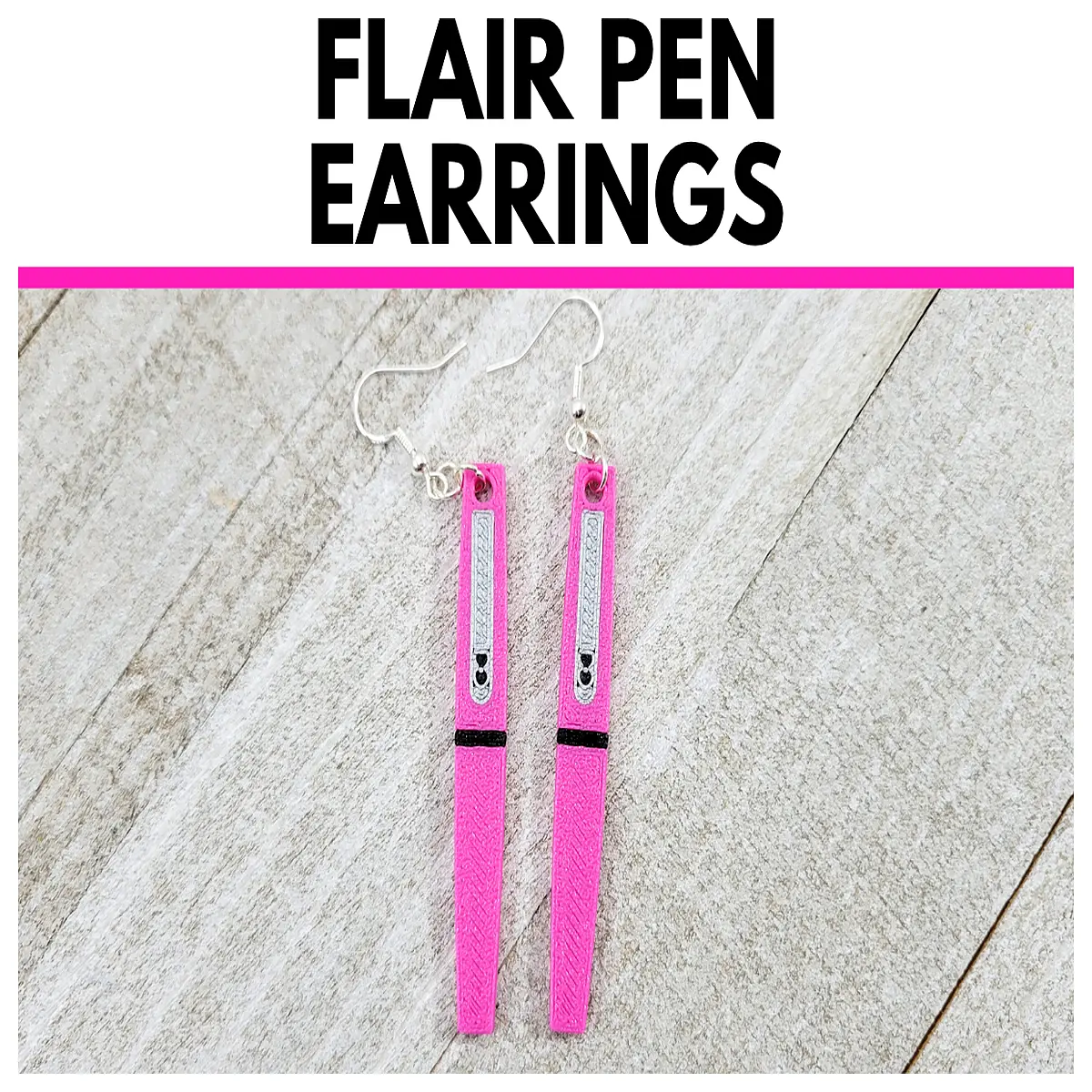 Fluorescent Pen Earrings Teacher s Day Outfit Vibrant Design Pen Head Earring Student Gift