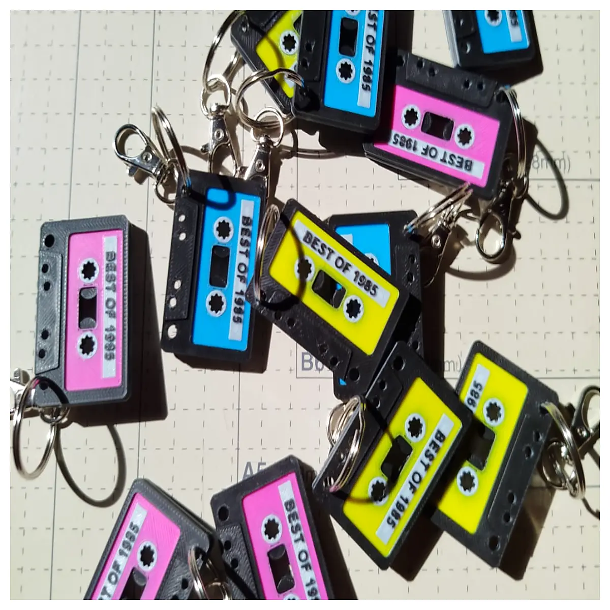 Keychains Magnetic Tape Mix Tape Music Accessory Phone Charms Music Lover Tape Deck Keyring Music Collection