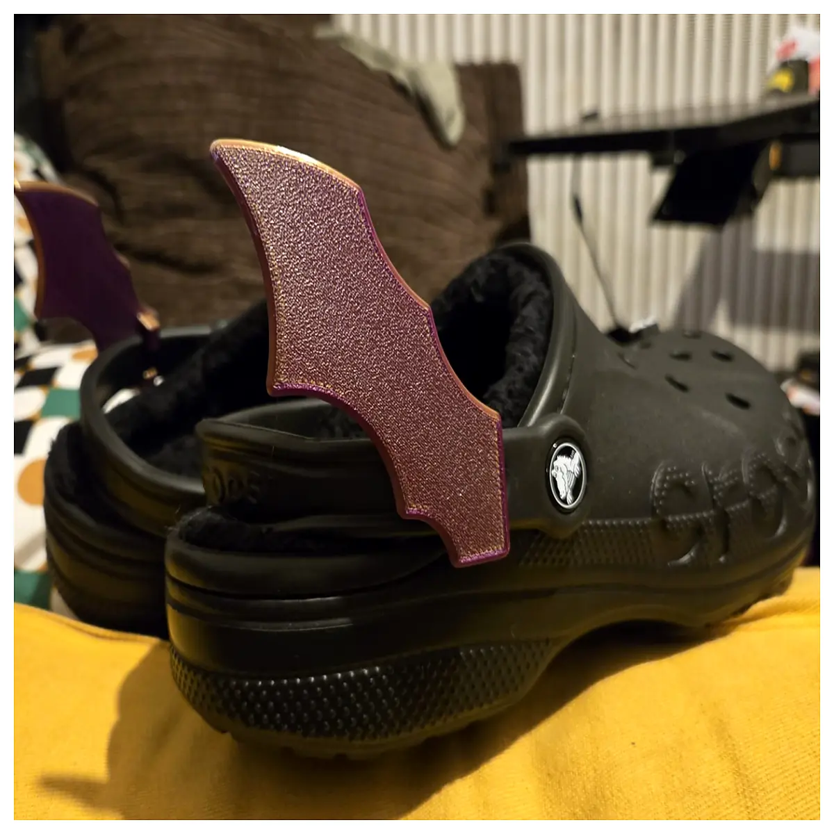 Bat Wing Attachment for Croc Shoes Shoe Decoration Accessory Croc Wing Parts Hole Punch Shoe Decoration Toy Accessories