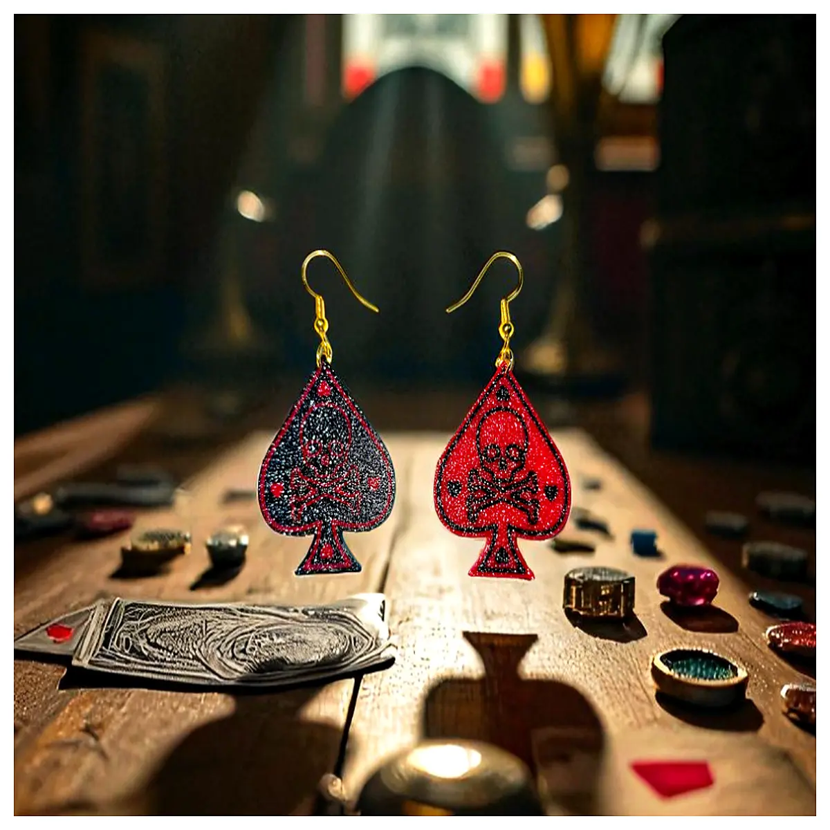 Black Skull Earring Gothic Skull Earrings Black Bone Earring Studs Fashion Trendy Accessories Black Death Earring