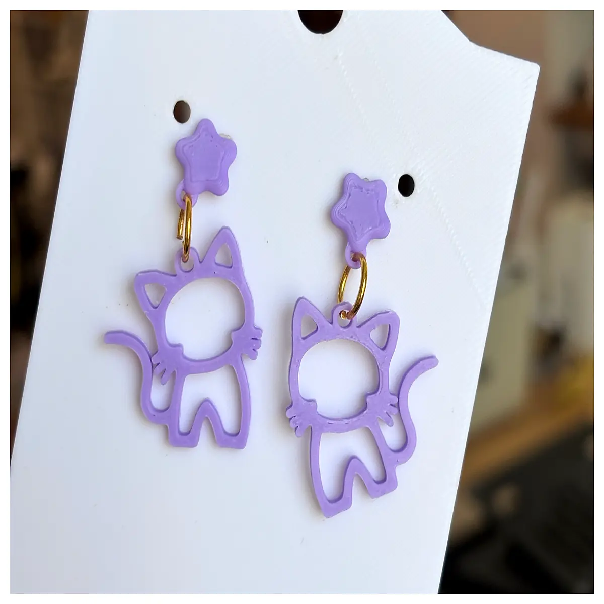 Cat Ear Earrings Cute Kitten Outline Earring Stud Simple Teen Girls Fashion Jewelry Gift