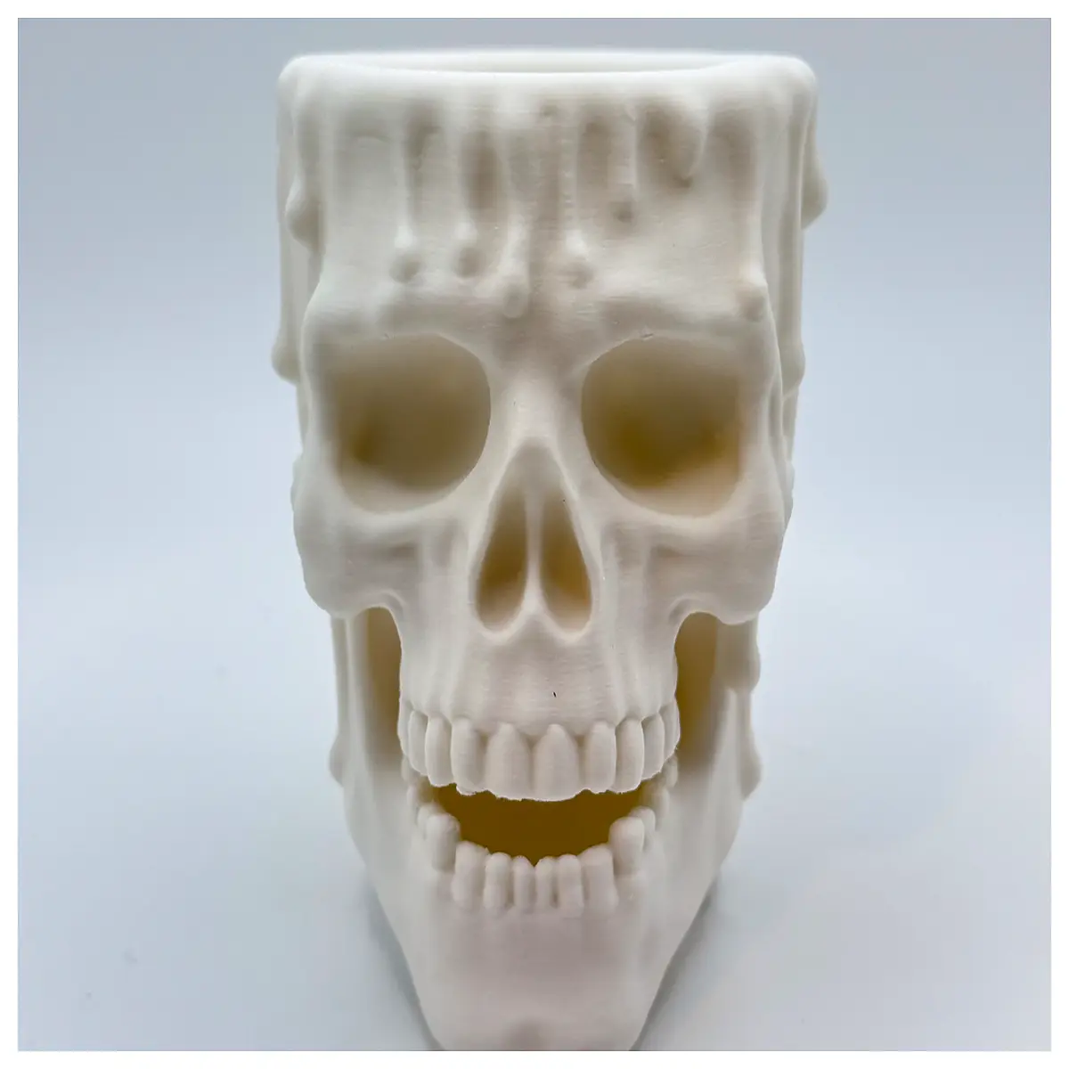 halloween melting skull vase planter for succulents cactus spooky home decor storage container resin art