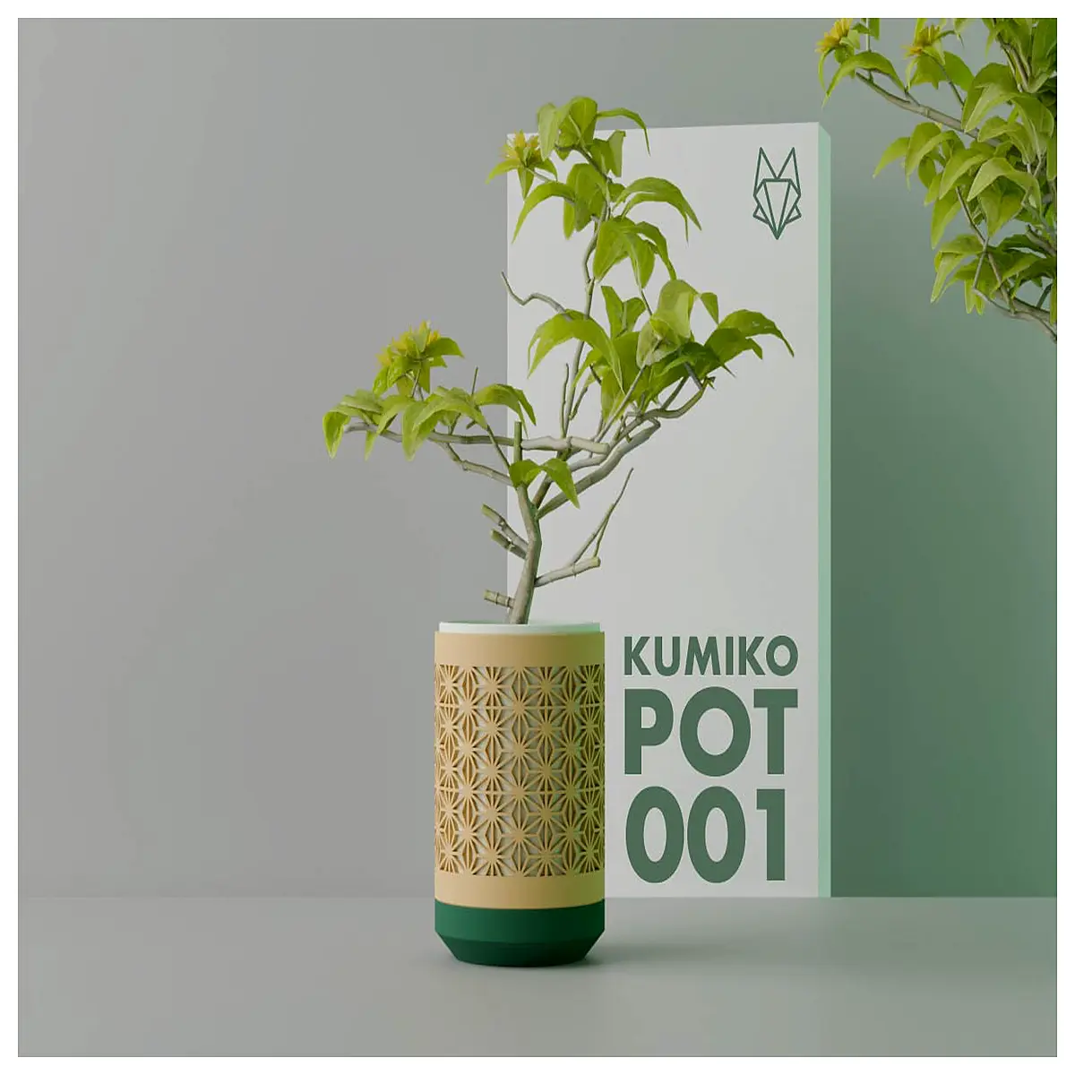 fox wood workshop kumiko planter 001 geometric terracotta pot succulent container modern minimalist home decor indoor garden