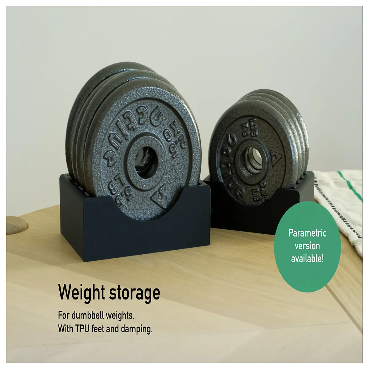 adjustable dumbbell weight plate storage rack organizer box case for home gym equipment management