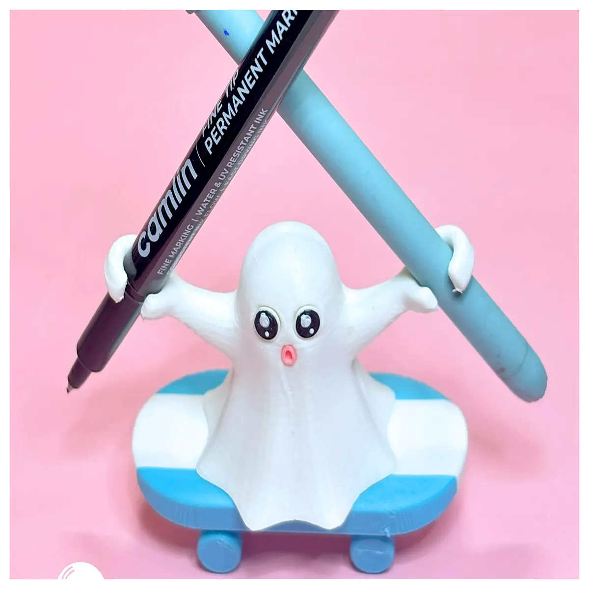 cute ghost desk organizer stationery holder for kids room decor