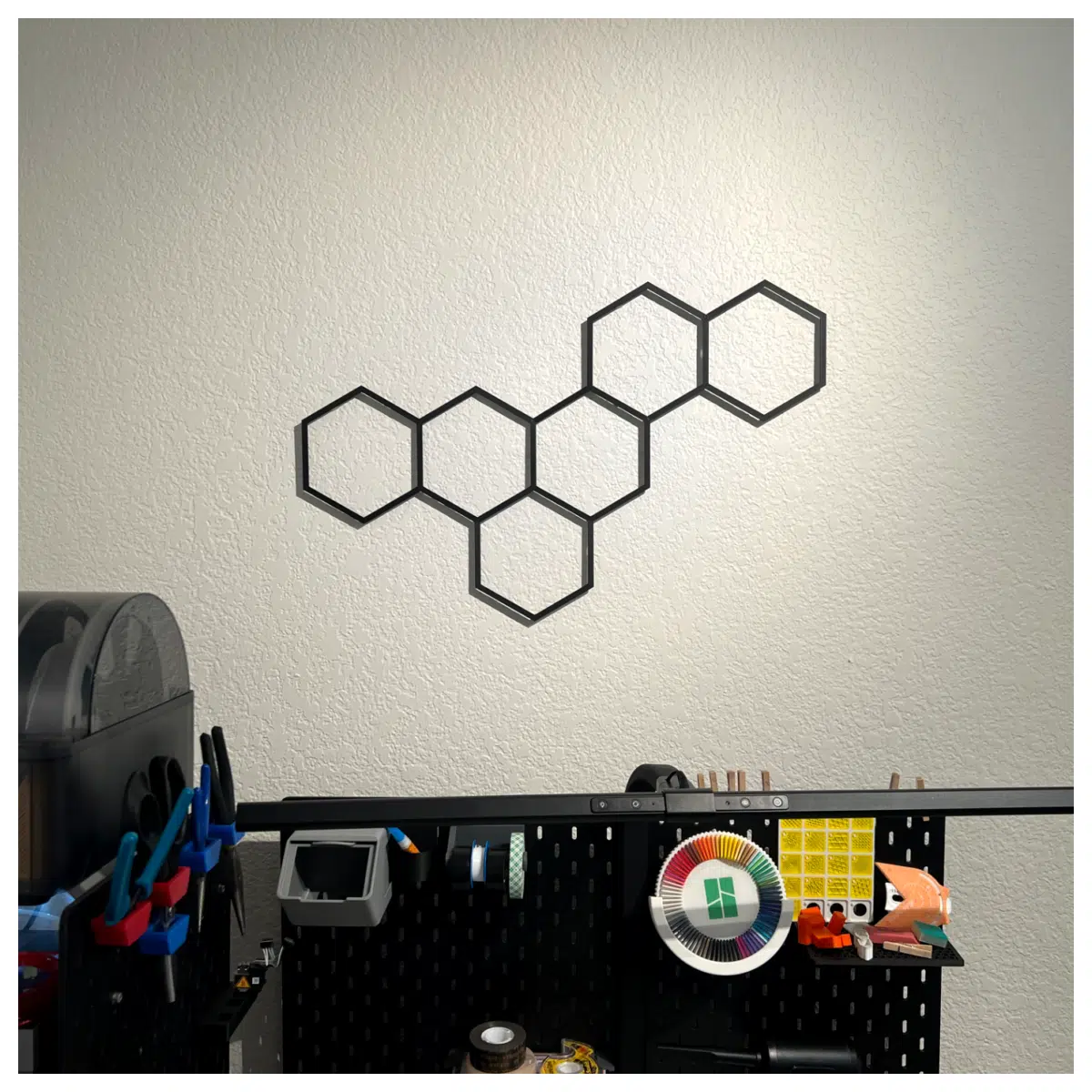 modern hexagon wall art geometric metal wall decor for living room large honeycomb hanging panels home decoration