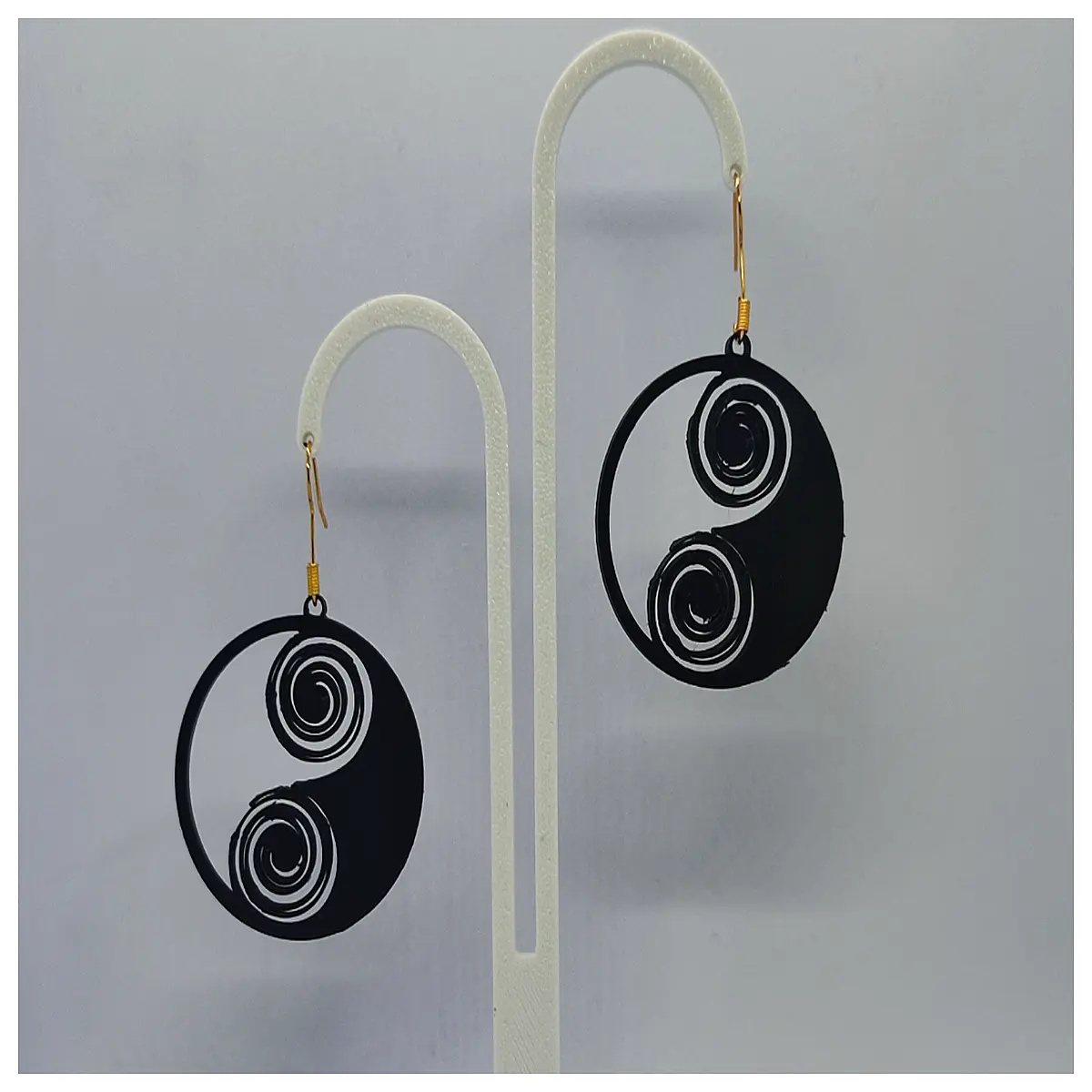 Cosmic Yin Yang Earrings Energy Balance Jewelry Women s Feng Shui Earrings Elegant Accessories Spiritual Earrings Vantablack Style Energy Earrings