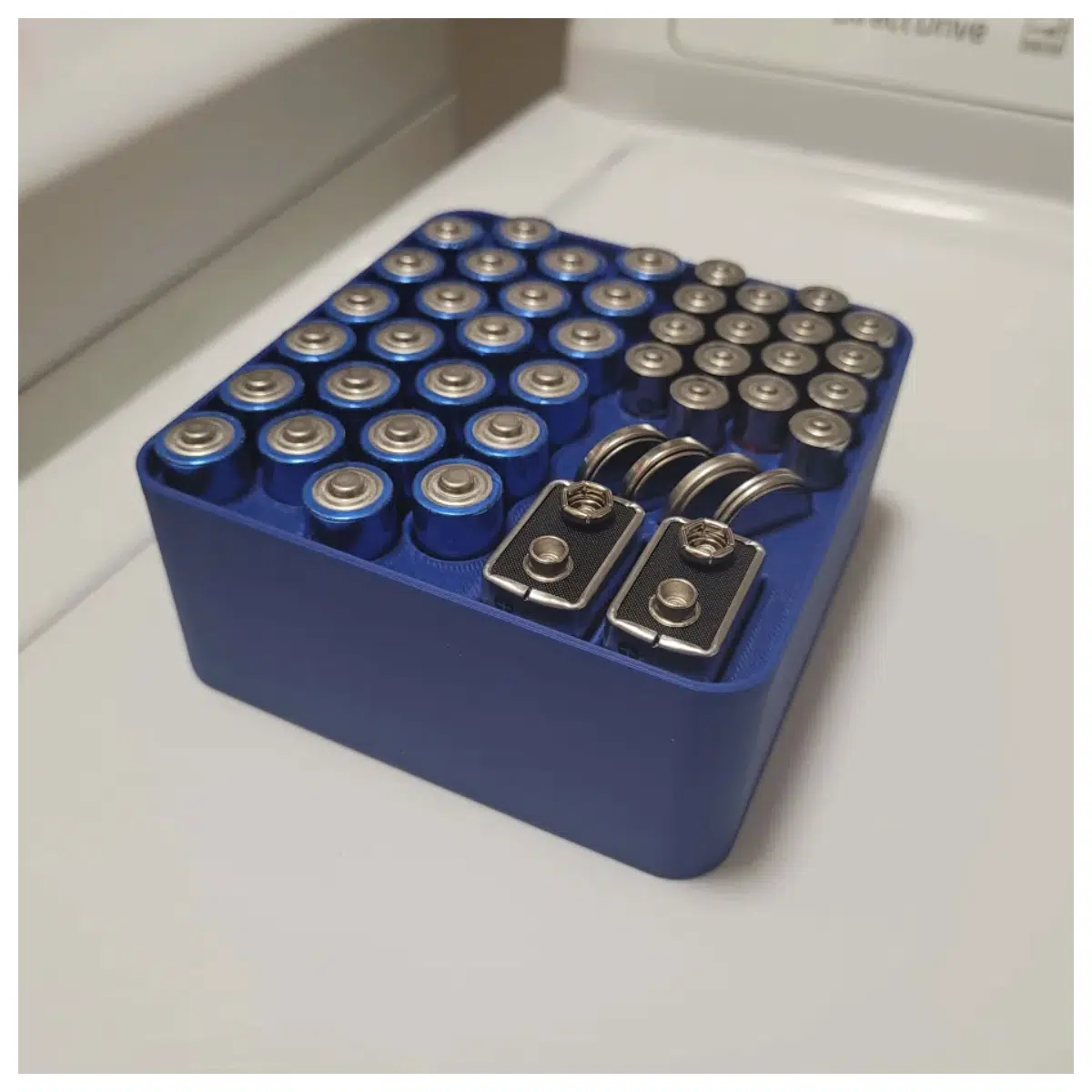 Compact Battery Organizer Box Battery Storage Case Charging Case Holder Portable Battery Box Home Organization