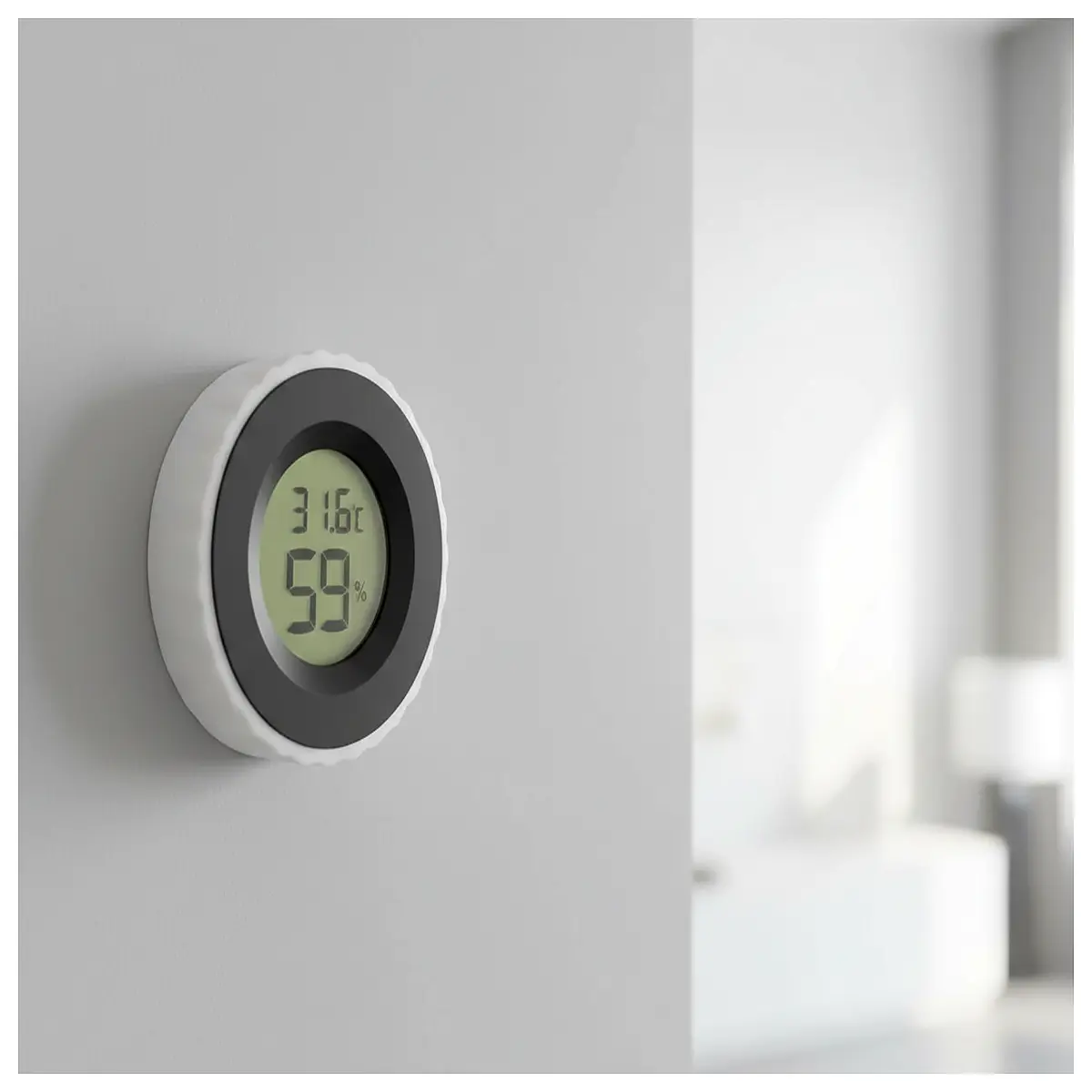 textured ring thermometer holder for home office hygrometer mount
