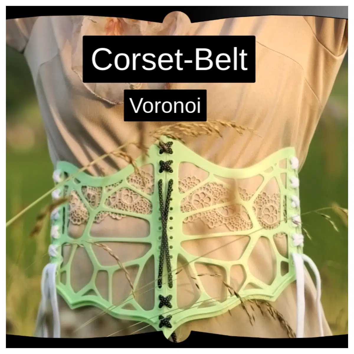 Voronoi Waistband Large Insect Pattern Necklace Decoration Gift Memorial Clothing Accessory Dragonfly