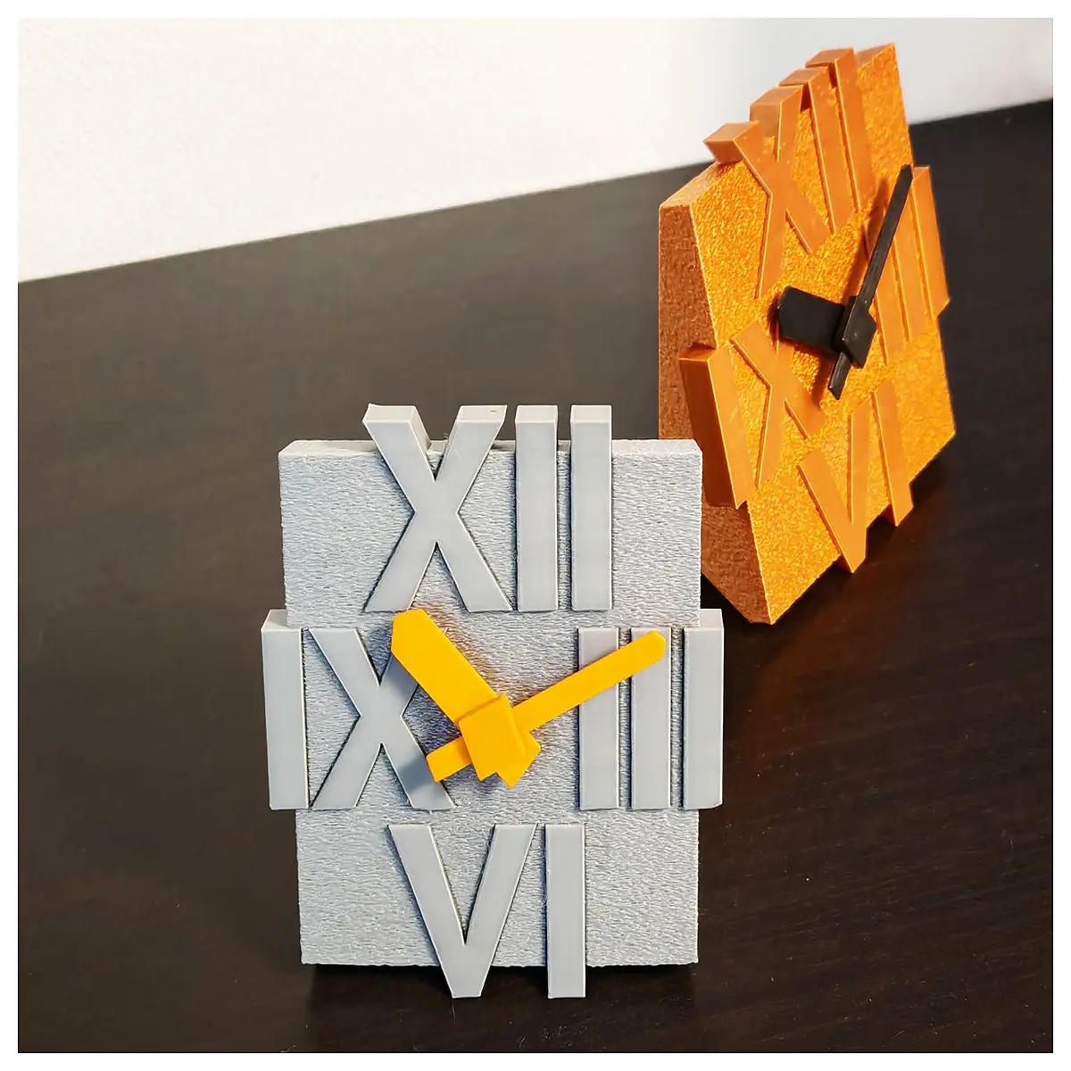 modern square table clock for living room minimalist mantel timepiece with silent sweep movement decorative desk alarm clock for office home decor