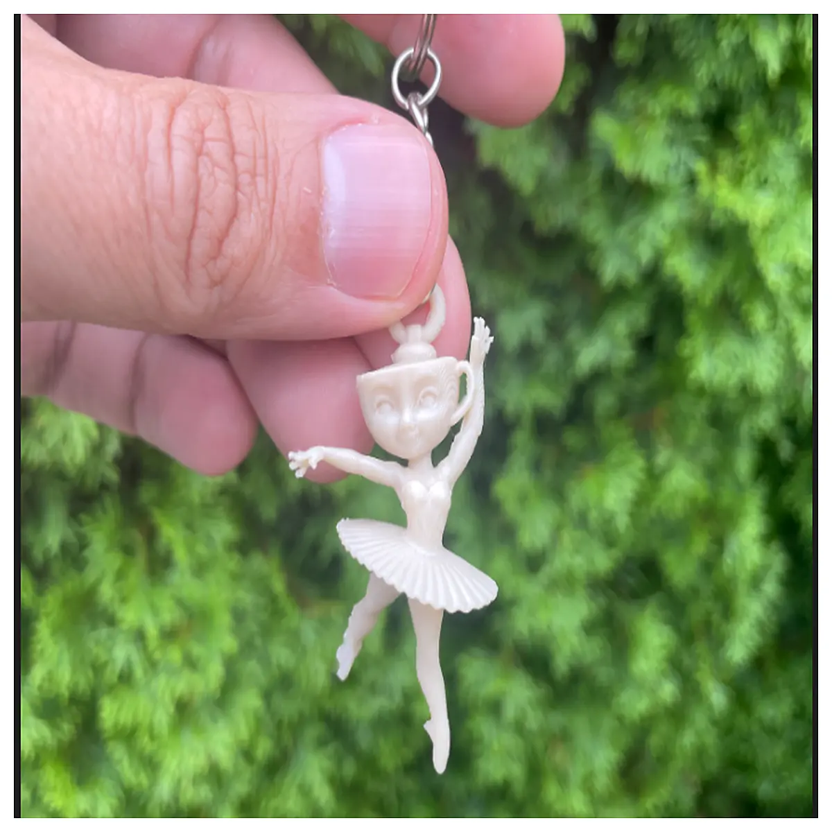 Ballet Ballerina Keychain 3D Cappuccino Creative Design Dance Accessory Girls Gift Dance Charms