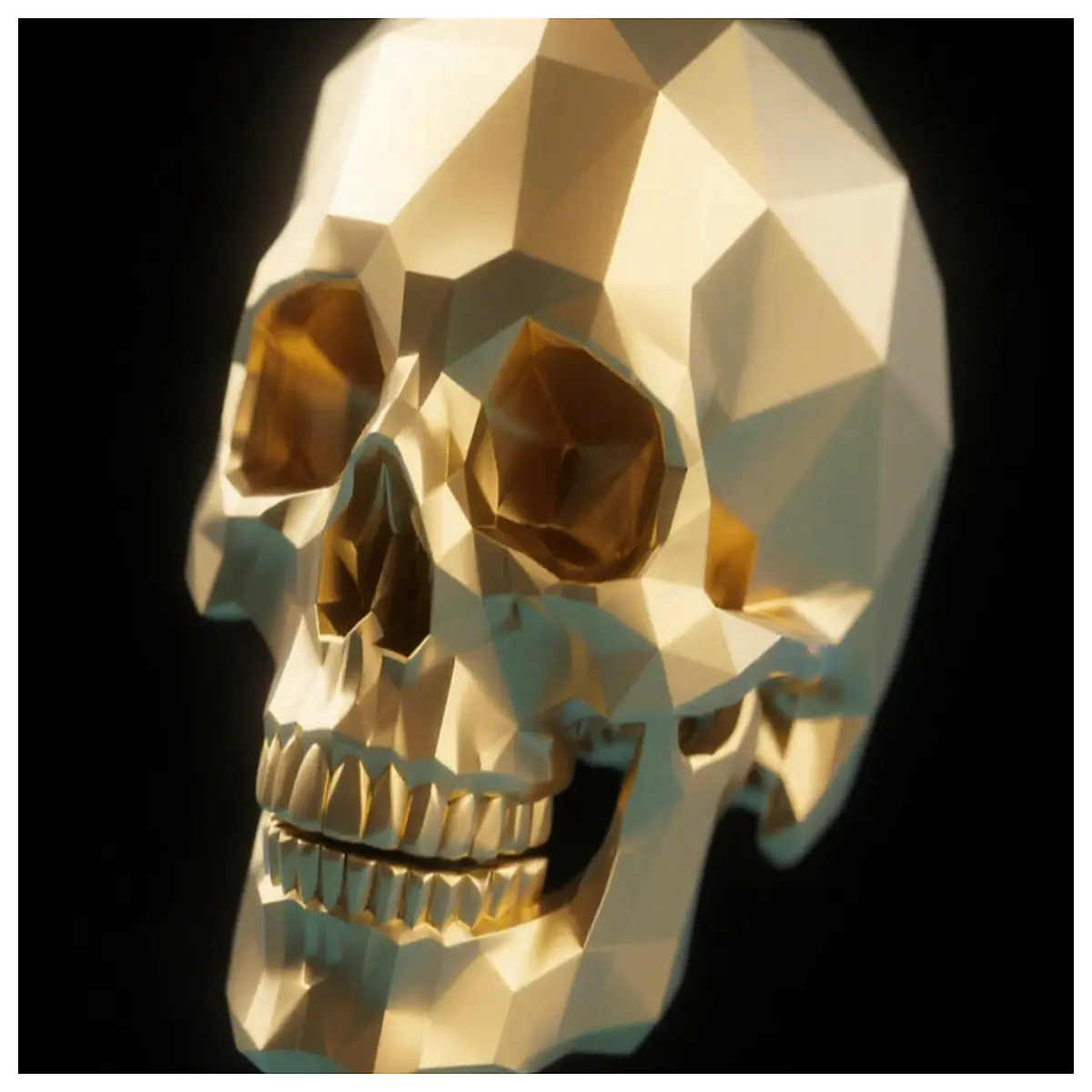 Golden Skull Model Decoration Anime Collectible Figure Display Piece Gift Character Model Skull Decor
