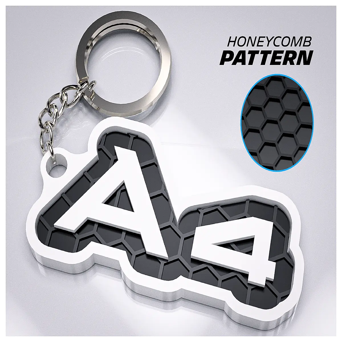 A4 Keychain Car Accessory Keychains Auto Keyring Parts Keychains Car Decoration A4 Key Holder