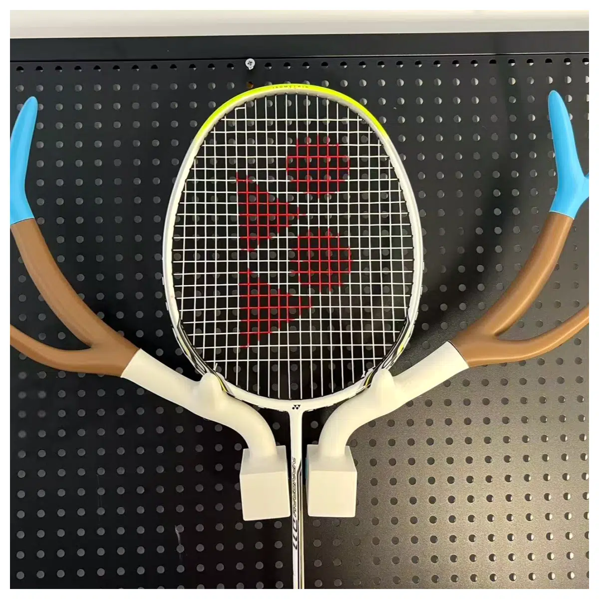 Featherball Racket Holder Antler Style Racket Support Sports Accessory Racket Stand Stable Support Antler Featherball Rack