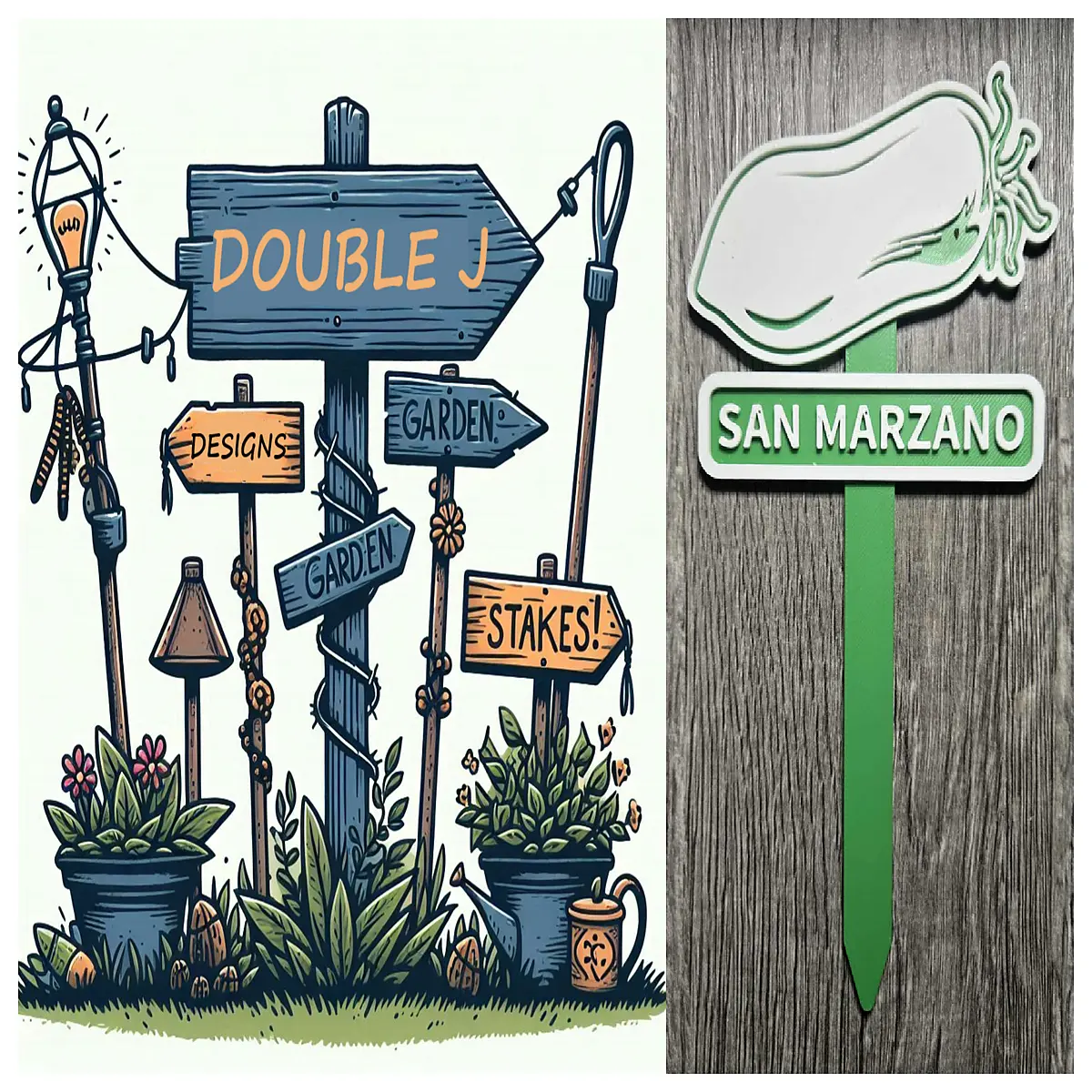 san marzano tomato plant marker garden stake label duty metal support for indeterminate vines