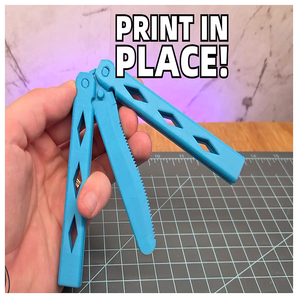 Balisong Saber Tooth Integrated Print Blade Accessory Replacement Parts
