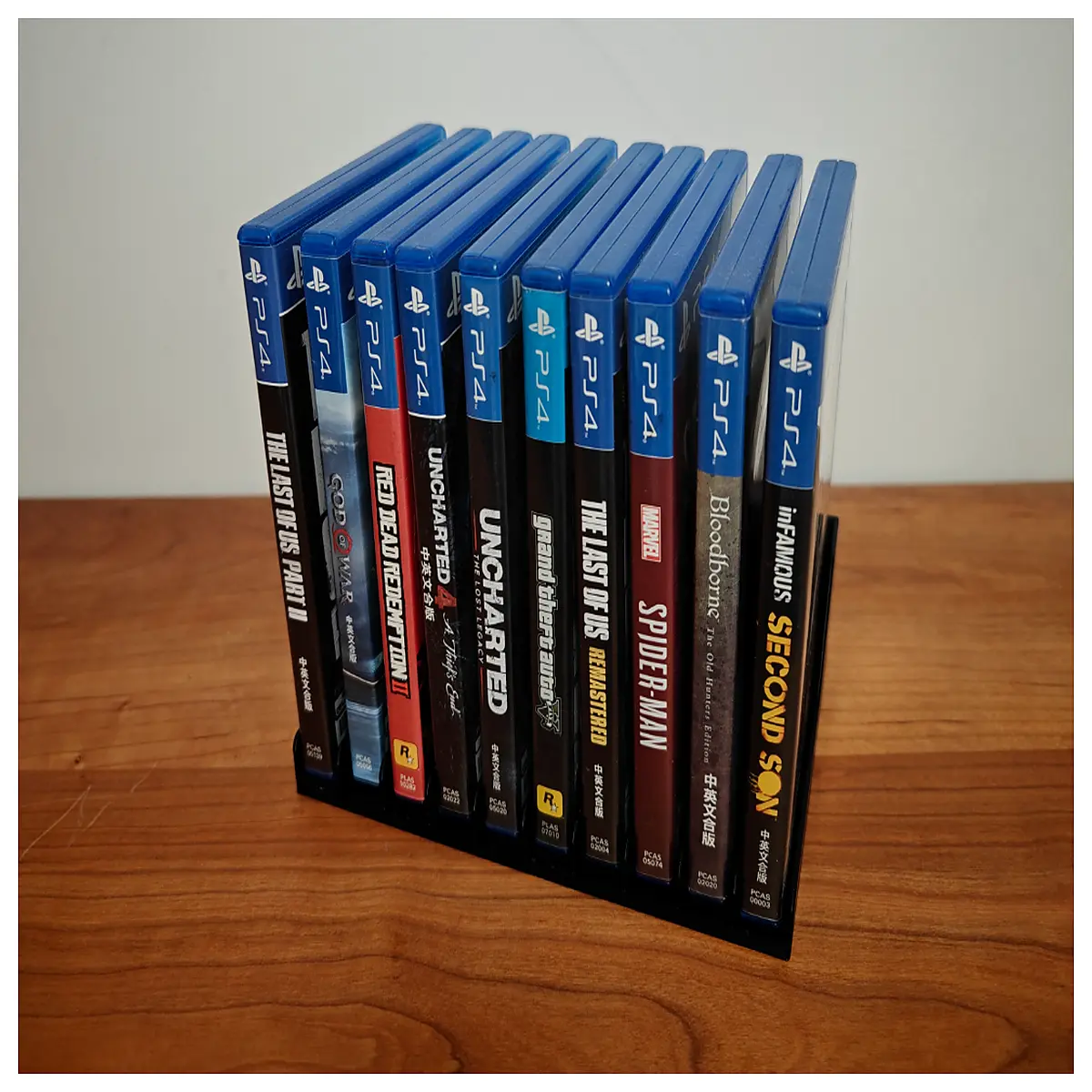 ps5 game disc holder organizer vertical storage for ps4 ps5 games shelf rack case