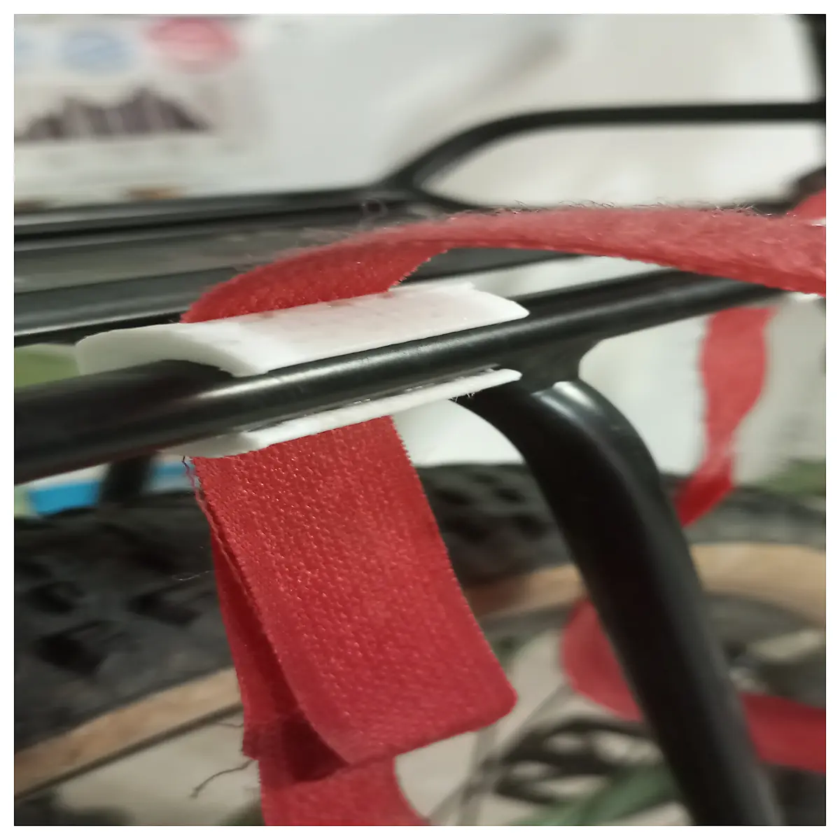 Bike Backpack Magic Tape Holder Straps Cycling Bag Accessories Mobile Phone Holder Clip Fastener Sport Bag Parts