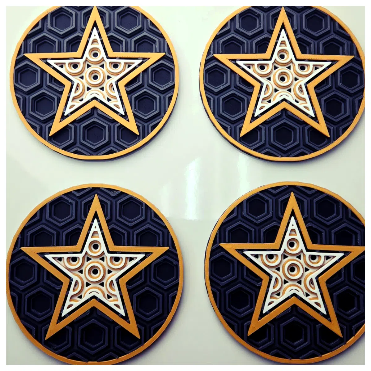 Military Mosaic Coasters Military Collectibles Table Decor Creative Gifts Ceramic Pads for Coffee Tea