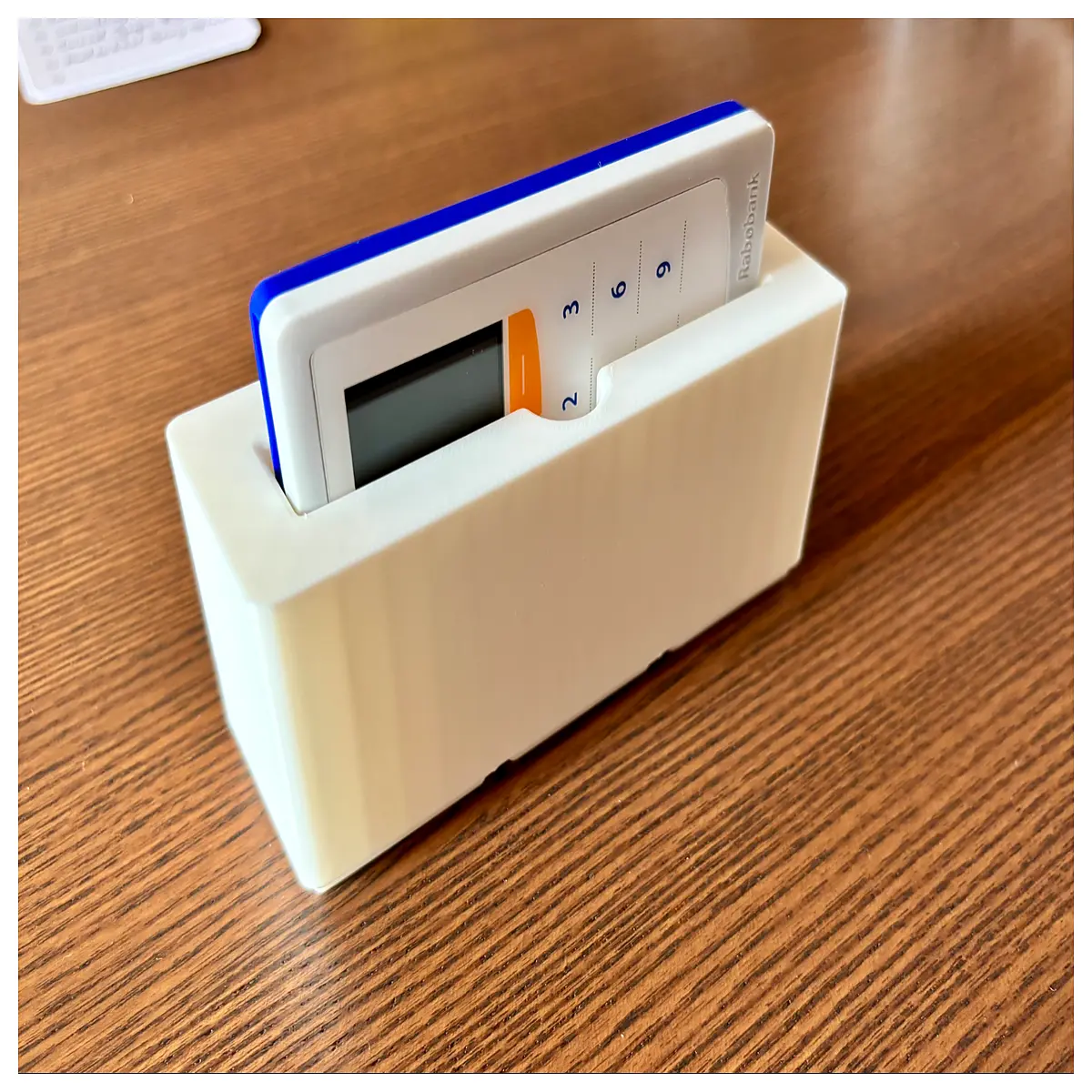 gridfinity organizer for rabo card reader holder modular desktop storage system for bank accessories