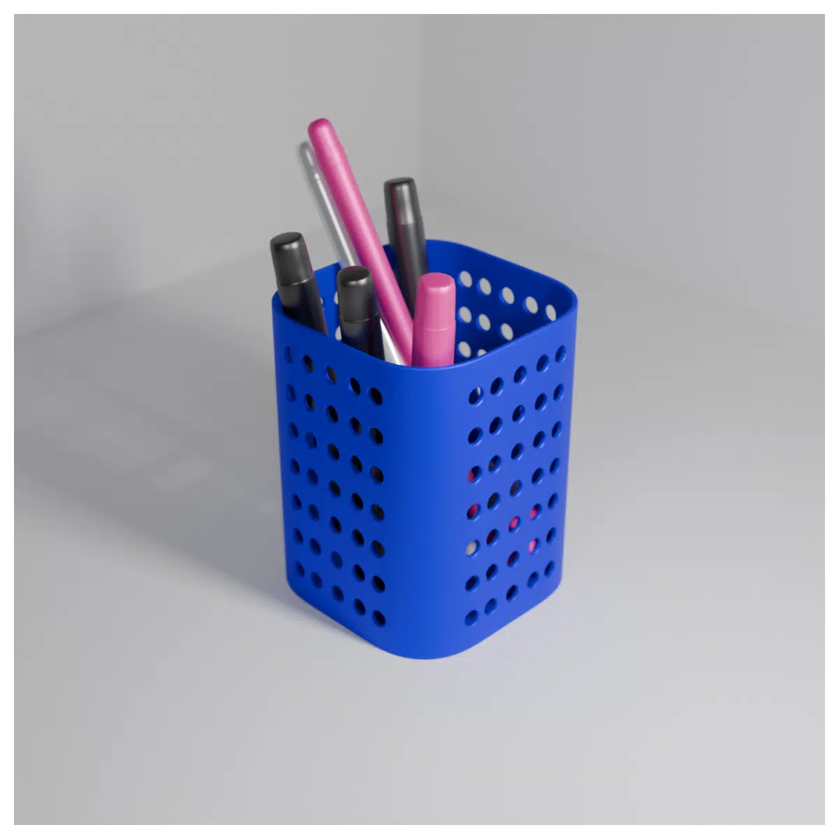 Porous Pencil Holder Creative Book Organizer Desk Storage Office Student Supplies Pen Case Decoration