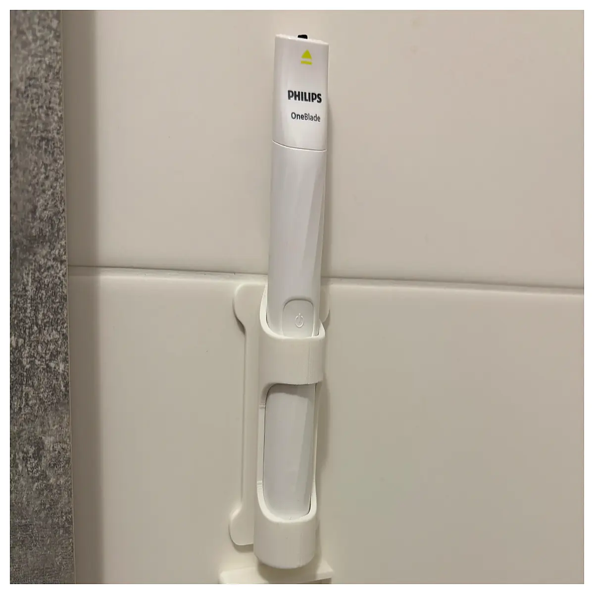 oneblade wall mount holder for face trimmer blade storage case organizer