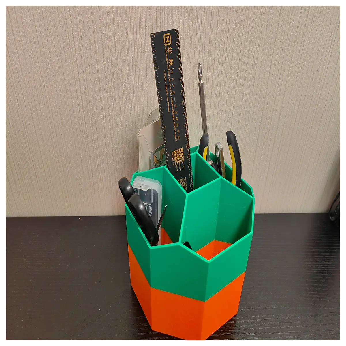 geometric pencil holder desk organizer modern hexagonal pen cup office supplies storage