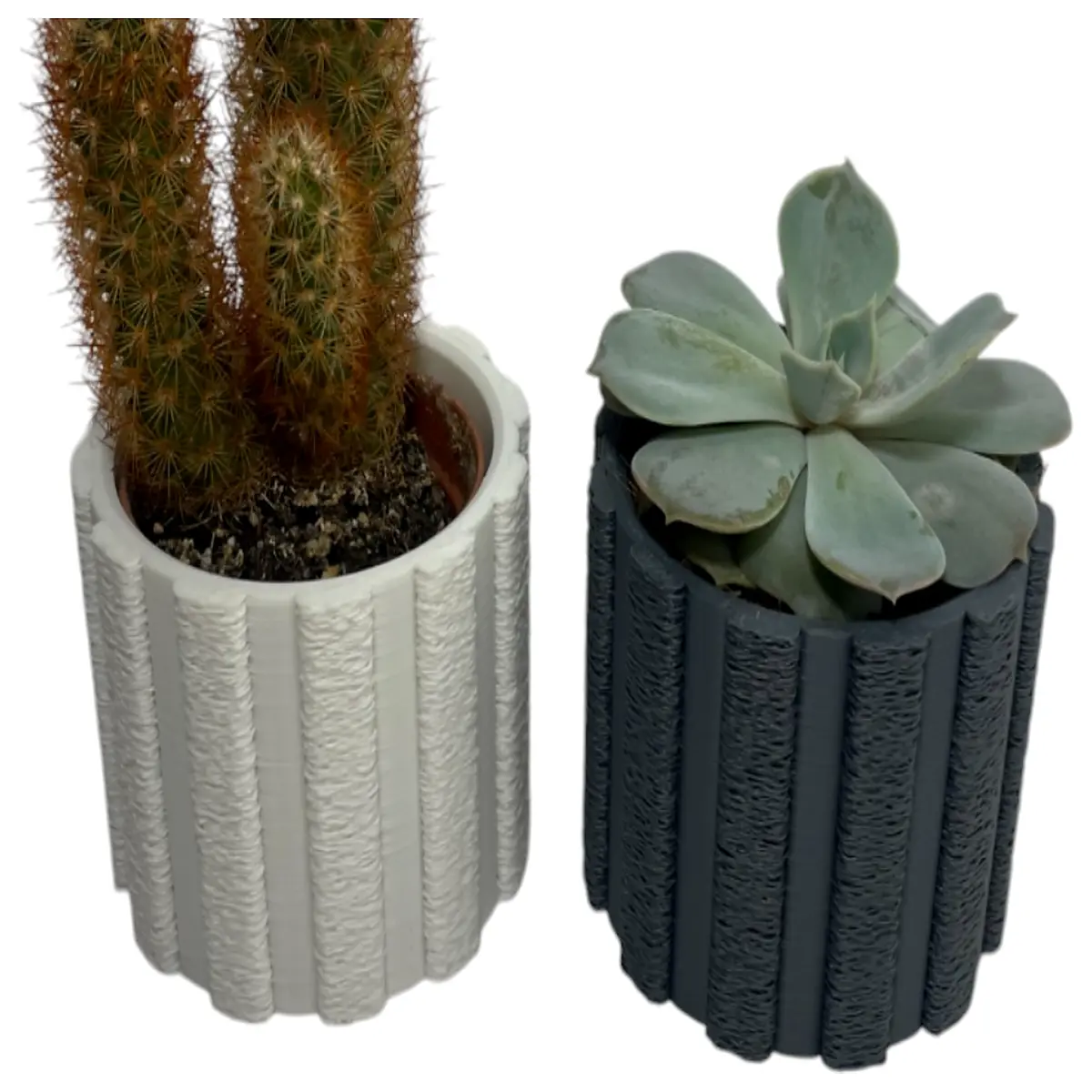 textured ceramic cylinder planter large indoor outdoor succulent pot modern geometric flower vase for home decor