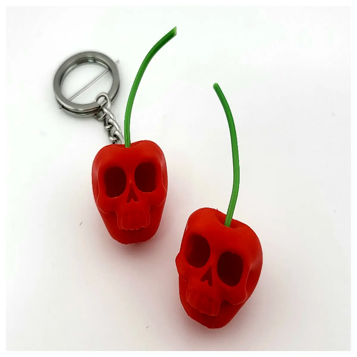 Skeleton Cherry Keychain Cute Fruit Charm Funny Gift Phone Accessory Student Present Festive Decoration