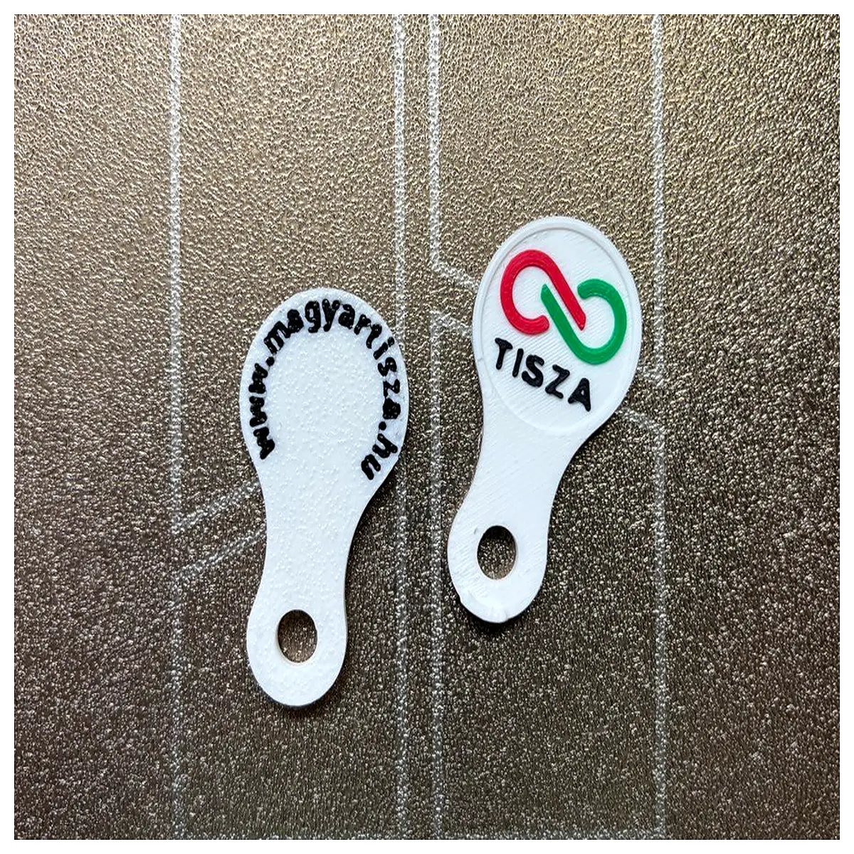 Tisa Keychain Hungarian Opposition Party Memorial Political Gift Keyring Commemorative Item Historical Collectible