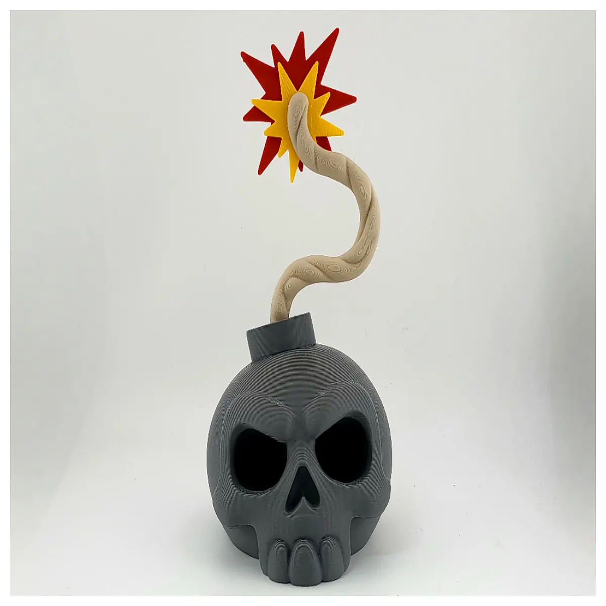 Kawaii Skull Bomb 3D Printed Model Cute Toy Decoration Collectible Anime Accessory Desktop Figurine