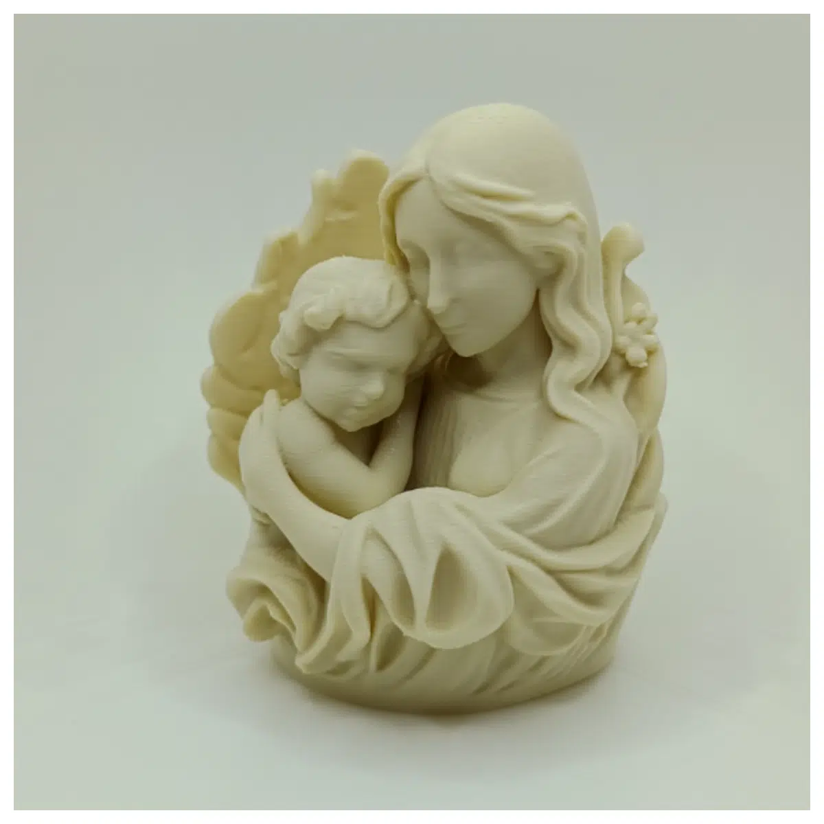 vintage religious statue of virgin mary holding baby jesus for home altar catholic decor faith gift