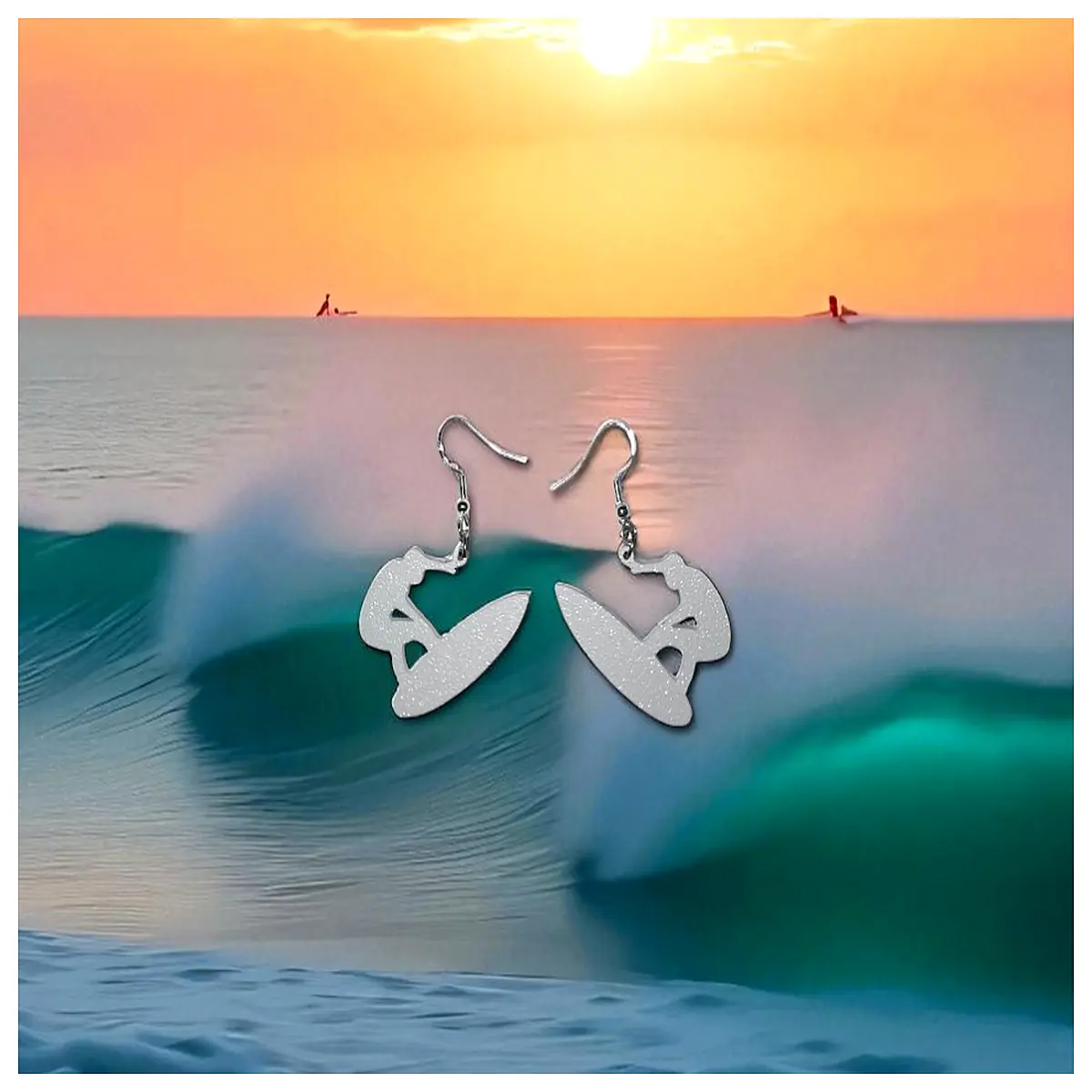 Surfing Earrings Women s Style Beach Decor Trendy Accessories Pool Dangle Earrings Girls Gift Fashion Water Sports